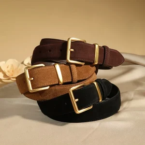 Ceinture Femme  – Cuir Suédé Vachette