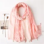 Foulard Femme Été  Rose -  Fleurs