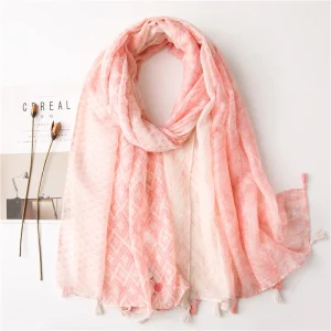 Foulard Femme Été  Rose -  Fleurs