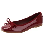 ballerines rouges à bout carré