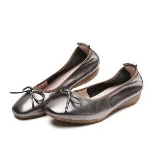 ballerines en cuir pour femme