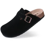 sabot mules pour femme en daim noir