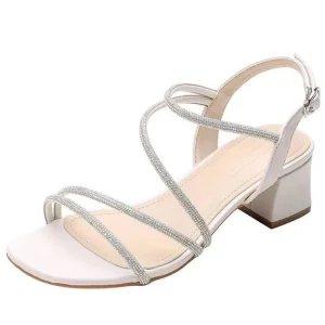 sandales femme chic strass brillants