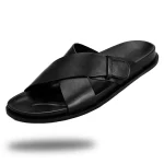 Sandales homme en cuir – noir