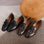 mocassins femme en cuir britannique