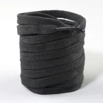 Lacets Plats en Coton pour Baskets - Noir