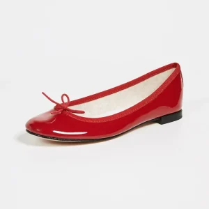 ballerines en cuir verni pour femme