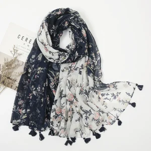 Écharpe Foulard Femme – à Imprimé Floral