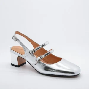 escarpins Mary Jane argentés