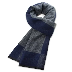 Foulard Homme  à Carreaux - Bleu