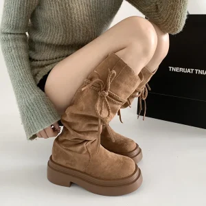 Bottes Femme Rétro - Marron Maillard