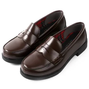 Mocassins japonais femme verni cuir - Marron