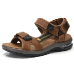 Sandales homme en cuir - Marron