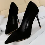 Escarpins femme en daim - Noir