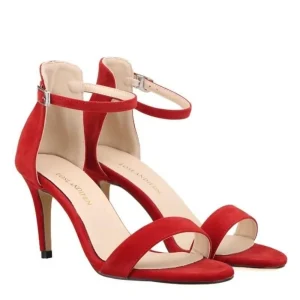 Sandales daim femme - Rouge & Rose