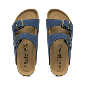 Mules femme avec boucle –  Bleu