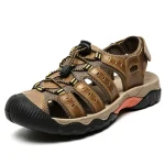 Sandales homme grandes tailles -Marron