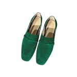 Mocassins femme Cuir de Vache - Vert