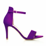 Sandales daim femme - Violet & Vert & Orange