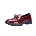 Mocassins femme simple - Rouge