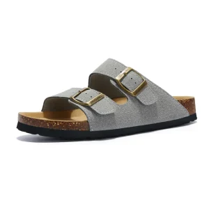 Mules homme avec boucle – Gris