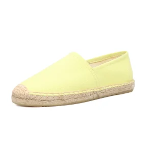 Espadrilles femme Tissu en coton - Jaune