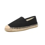 Espadrilles femme Tissu en coton - Noir