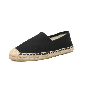 Espadrilles femme Tissu en coton - Noir