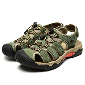 Sandales homme grandes tailles - Vert