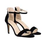 Sandales femme daim mariage  - Noir