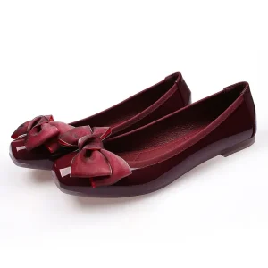 Ballerines femme Nœud Papillon -Rouge