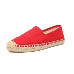 Espadrilles femme Tissu en coton  - Rouge