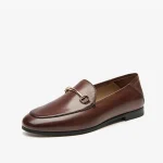 Mocassins femme Cuir de Vache - Marron