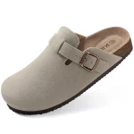 Sabots mules pour homme en daim  - Gris