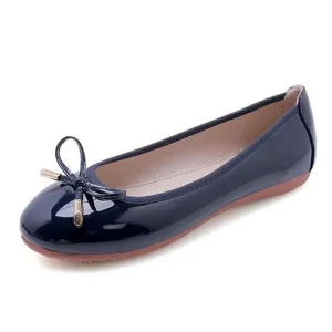 Ballerines femme cuir - Bleu