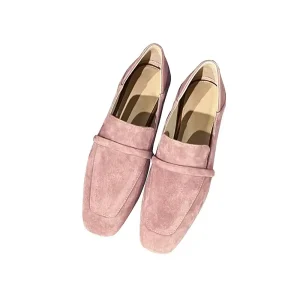 Mocassins femme Cuir de Vache - Rose