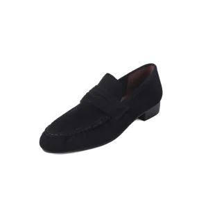 Mocassins femme  Daim Naturel - Noir