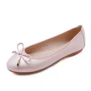 Ballerines femme cuir -Rose