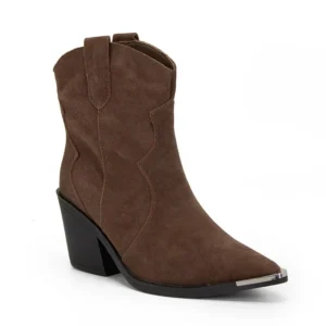 Bottines Femme Cuir Mat |Découpe V élégante