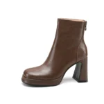 Bottines Femme Soirée Courtes| Cuir Compensé