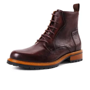 Bottines Moto Cuir Homme | Rétro À Lacets
