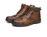 Bottines Homme Cuir | Fourrure Chaude