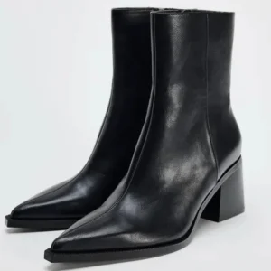 Bottines Femme Cuir Bout Pointu | Chic