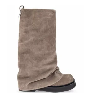 Bottes Mode Femme Cuir | Semelle Plissée