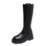 Bottes Hautes Femme Cuir Imperméables - 6cm