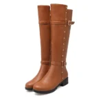 Bottes Montantes Femme Doublées | Cuir Chaud