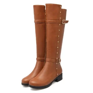 Bottes Montantes Femme Doublées | Cuir Chaud