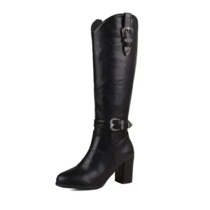 Bottes Cavalières Femme élégante - Talon Bloc