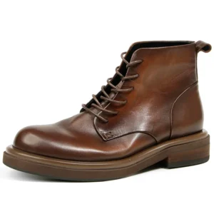 Bottines Vintage Homme Cuir Classique| À Lacets