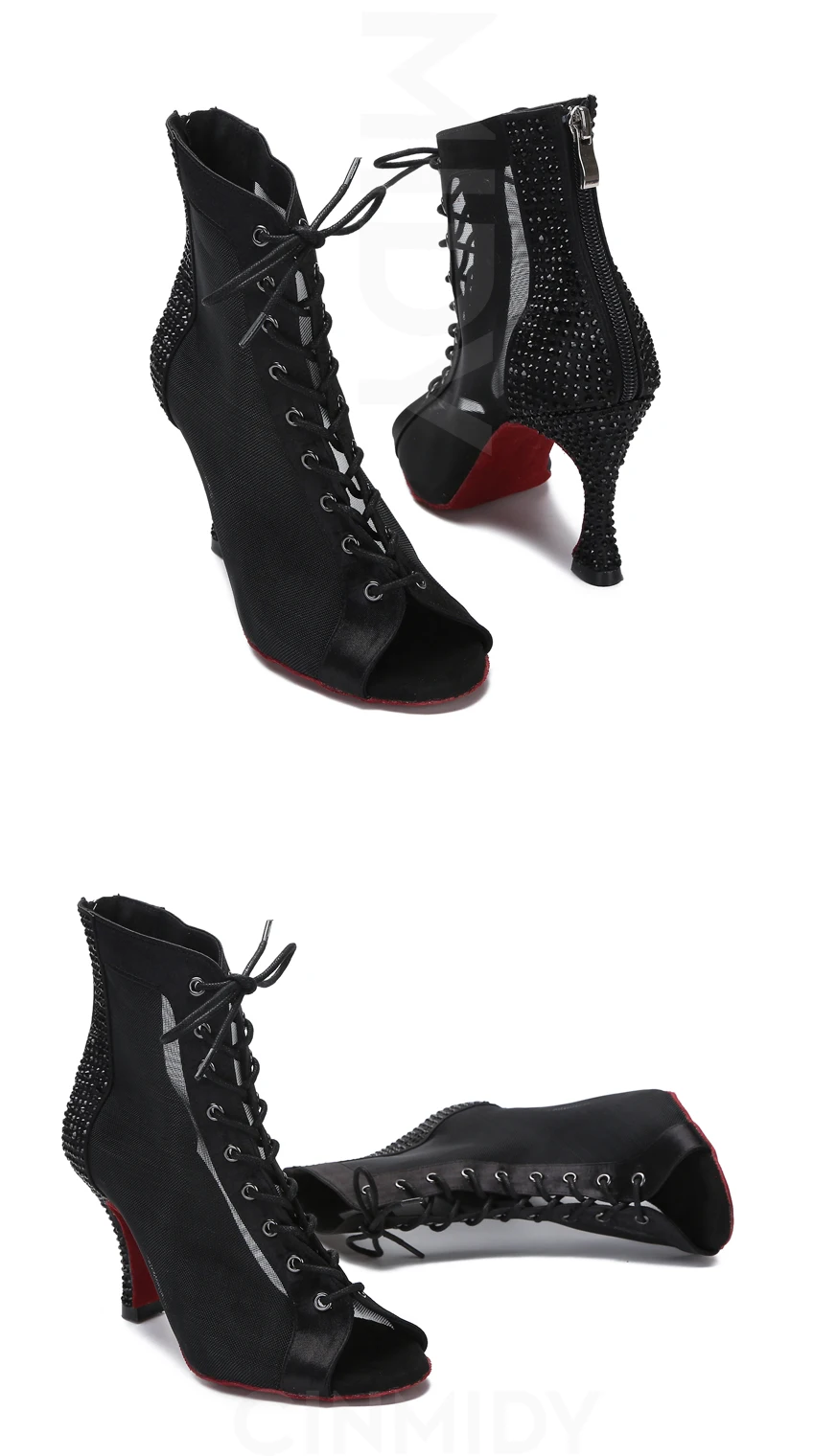 Sandales Bottines À Talons Bout Ouvert À Lacets | De Danse – Image 10